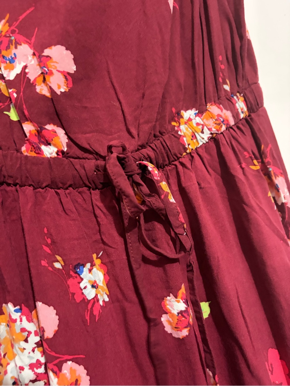 Apt. 9 Burgundy Floral V-Neck Sleeveless Maxi Dress - Picture 4 of 13